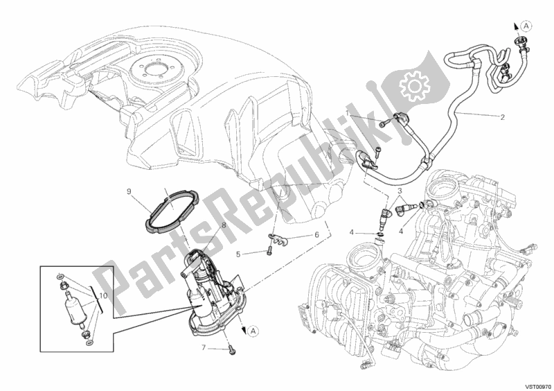 Todas as partes de Bomba De Combustivel do Ducati Diavel AMG USA 1200 2013